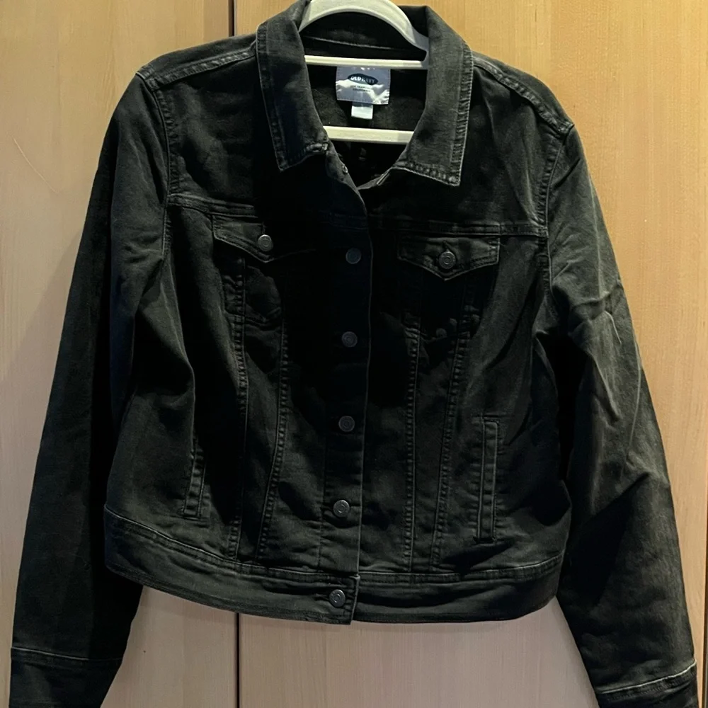 Old Navy Black Denim Jacket - Picture 2 of 3